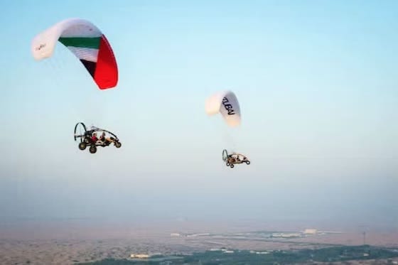 vol en paramoteur desert de dubai