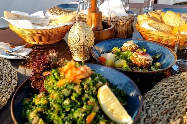 menu diner dans le desert