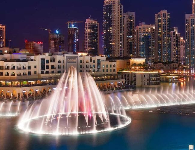 spectacle des fontaines dubai