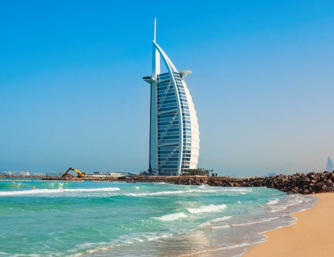 Burj Al Arab vu de la plage