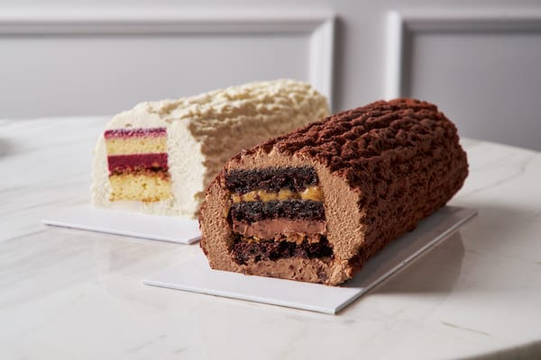 buche de noel chocolat et vanille