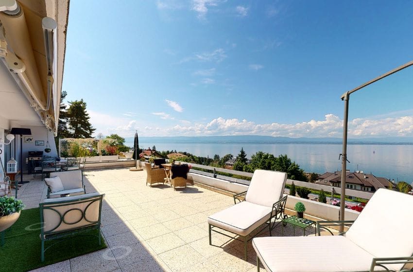 appartement à vendre avec vue sur le lac leman
