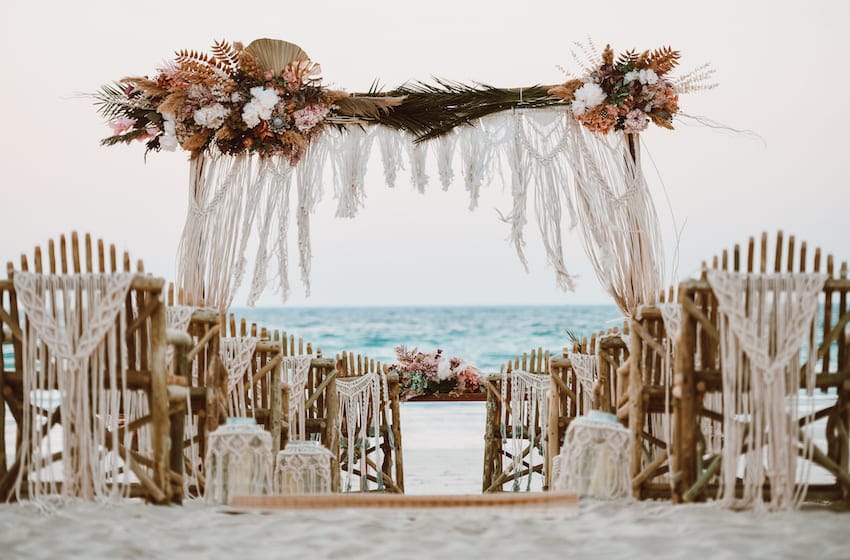 évènement mariage sur la plage