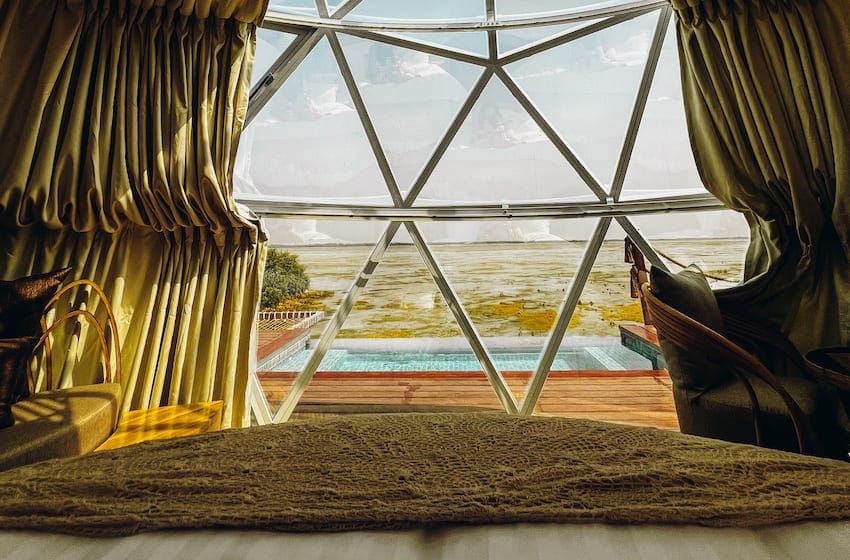 hotel avec chambre bulle et piscine privée