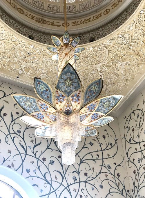 chandelier en Crystal et verre mosquée de Abu Dhabi