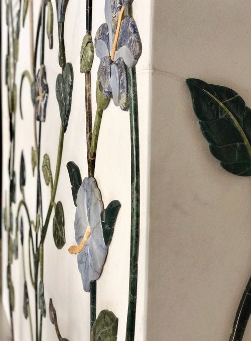 sculpture intérieur mosquée de Abu Dhabi fleur en relief