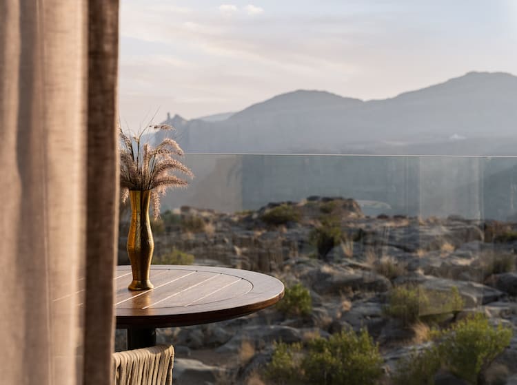 chambre avec vue sur le canyon oman