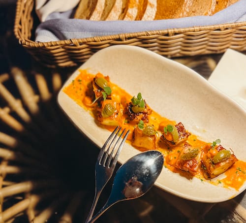 confit de poulpe tapas de poulpe