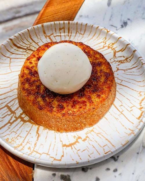 pain perdu et glace vanille