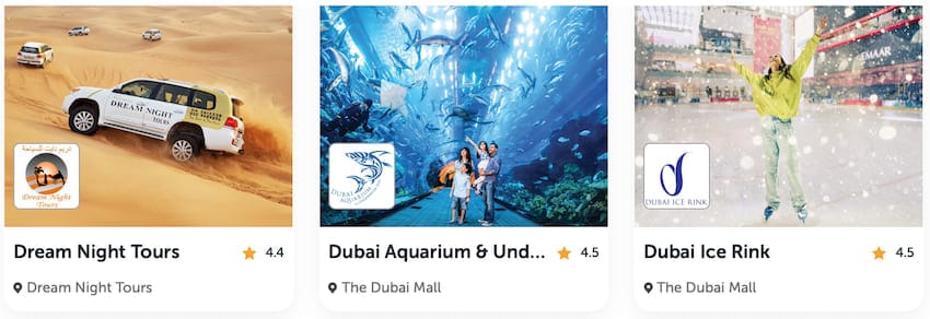 activité dubai bons plans the entertainer